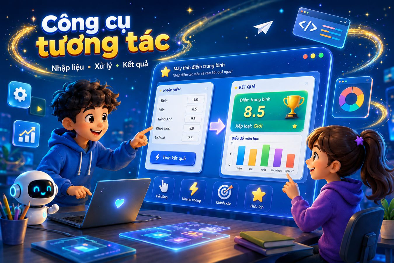 Minh họa portfolio và Demo Day trong khóa Vibe Coding