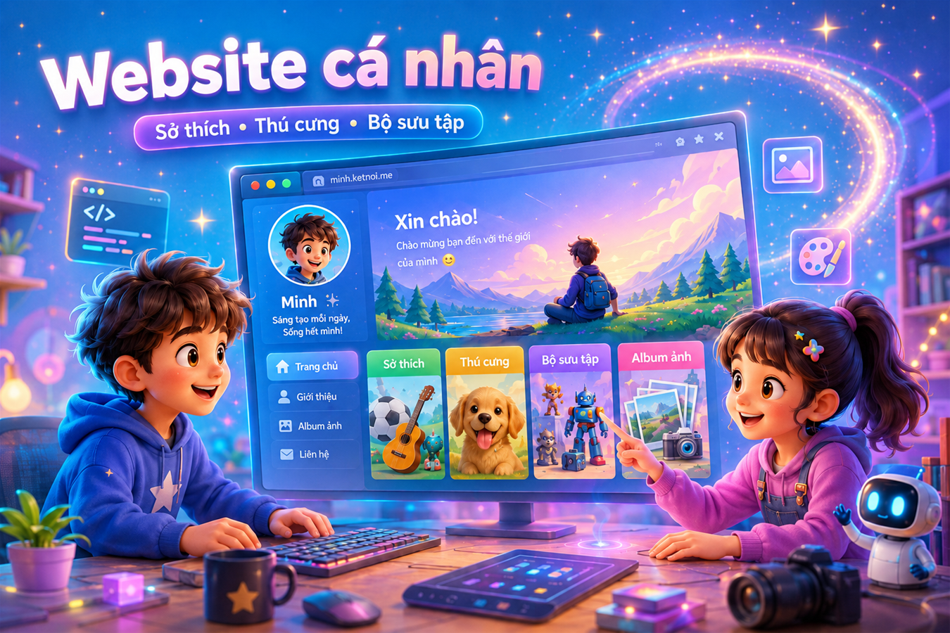 Minh họa website cá nhân trong khóa Vibe Coding