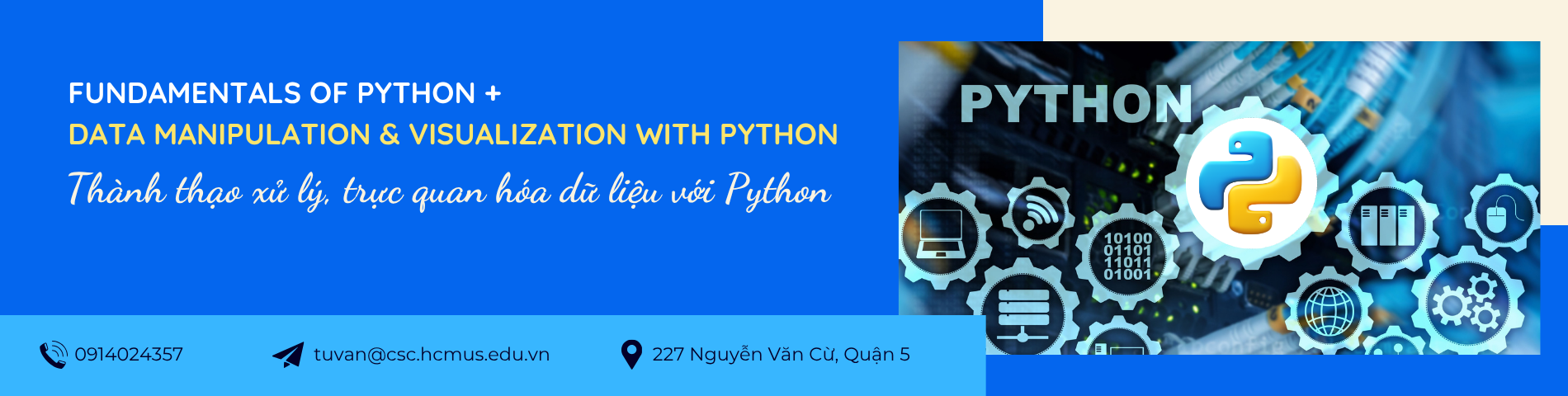 Khóa học Combo Python cơ bản + Python for Machine Learning, Data Science and Data Visualization