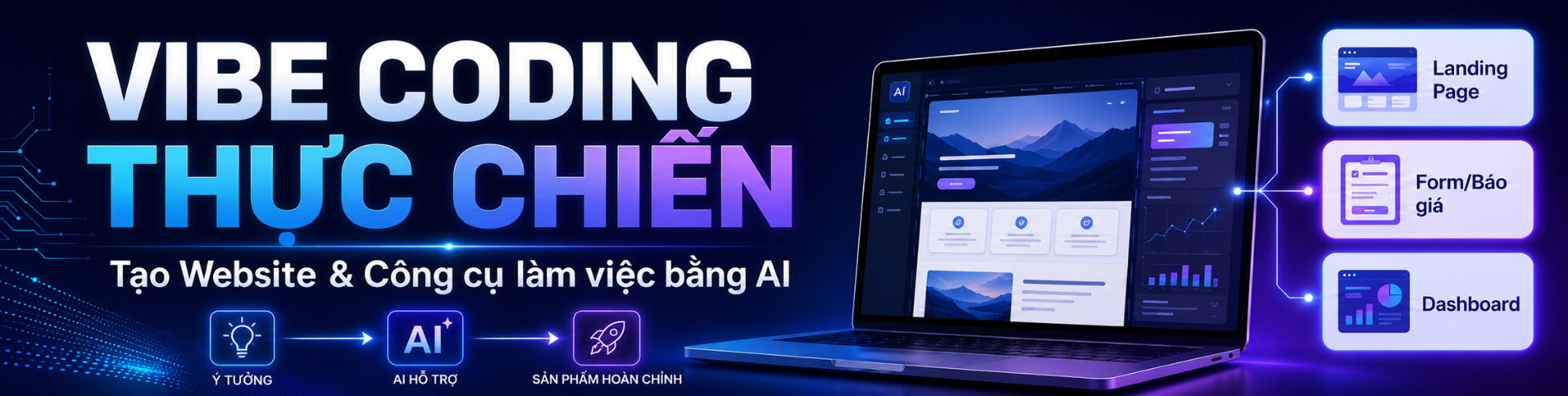 Vibe Coding Thực Chiến – Tạo Website và Công cụ làm việc bằng AI