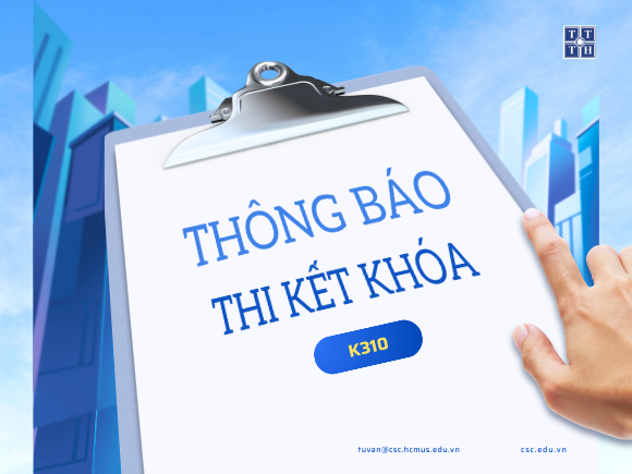 Thông báo thi kết khóa 310 - Tin học ứng dụng